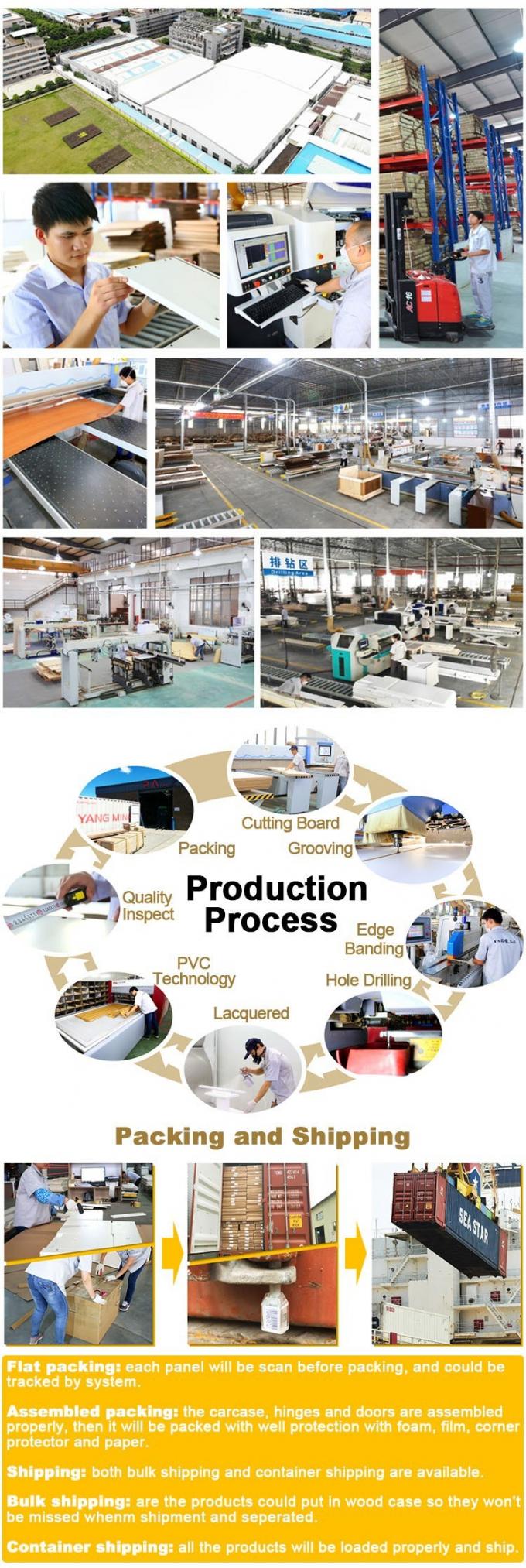 China-Fabrik-Großhandel-moderner Entwurf weiße PVC-Badezimmer-Eitelkeit nach Maß