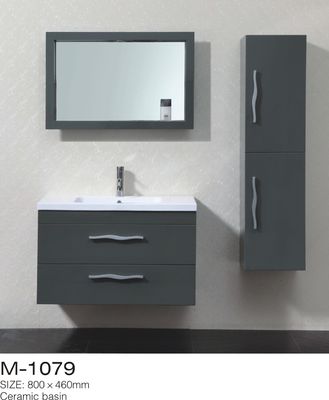 An der Wand befestigte weiße Premade-Badezimmer-Eitelkeiten und Kabinett-Sätze, Badezimmer-Seitenkabinett
