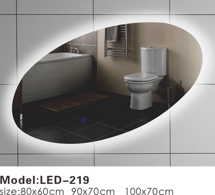 Schiefer ovaler Badezimmer-Spiegel der Noten-LED, von hinten beleuchteter Frisierspiegel LED optional