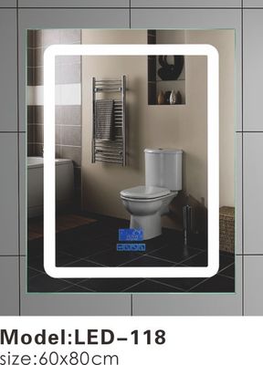 Justierbare 50 x 70 Wand-Hungs-Badezimmer-Spiegel belichtete Energieeinsparung 600*800mm