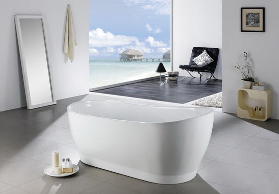 4 Fuß-kurze freie stehende Badewanne, weiße schmale ovale freistehende Wanne
