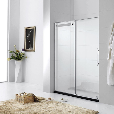Die quadratischen ausgeglichenes Frameless Glas-Duschtüren/gestalteten Aluminiumlegierungs-Material